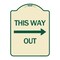 Signmission This Way Out Right Arrow Heavy-Gauge Aluminum Architectural Sign, 24" x 18", TG-1824-24512 A-DES-TG-1824-24512 - alternate 1